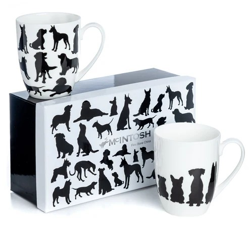 McIntosh - Dog Silhouette (Mug Pair)
