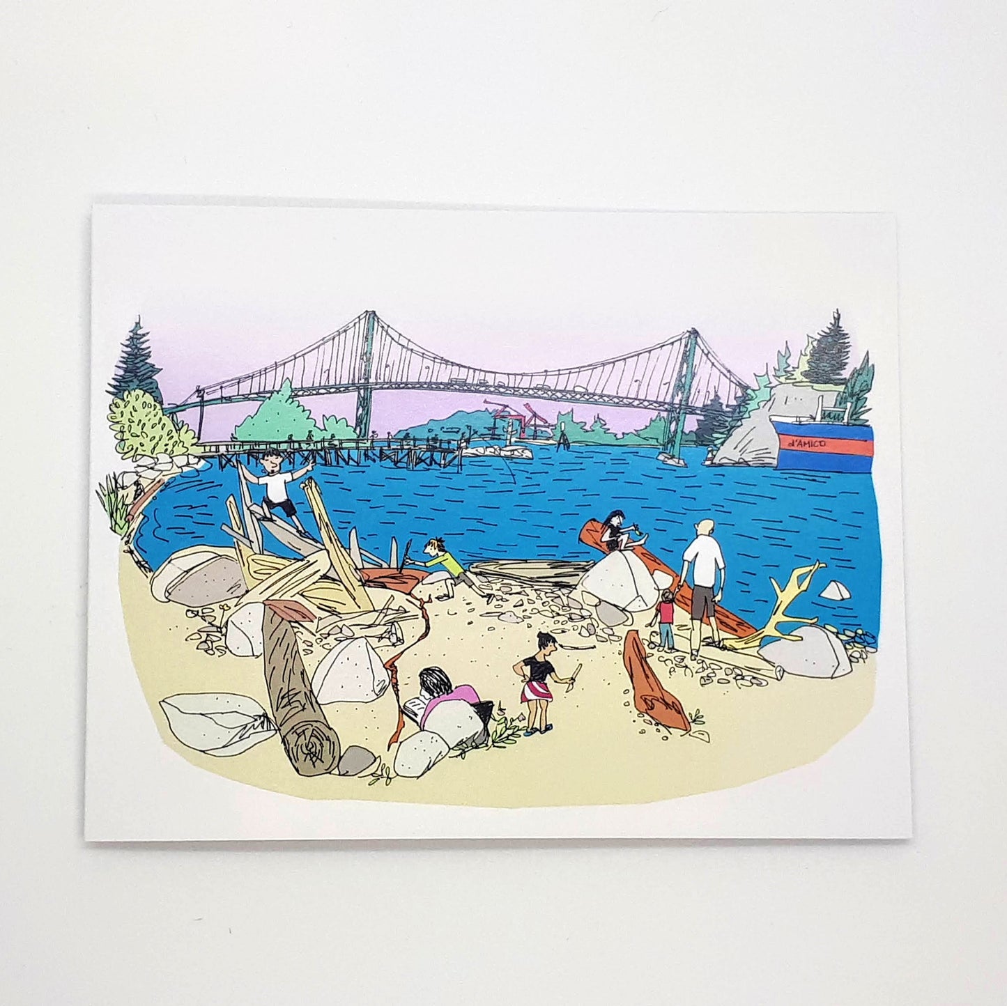 'Ambleside Beach', West Vancouver Card