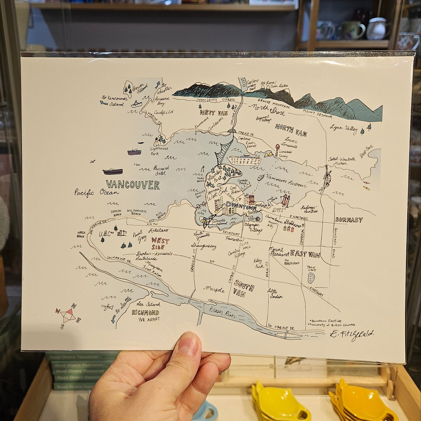 'Greater Vancouver Map' Medium Print