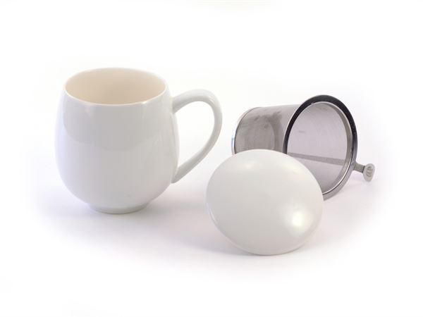 Herb Tea Mug w/ infuser & Lid (2 colours)