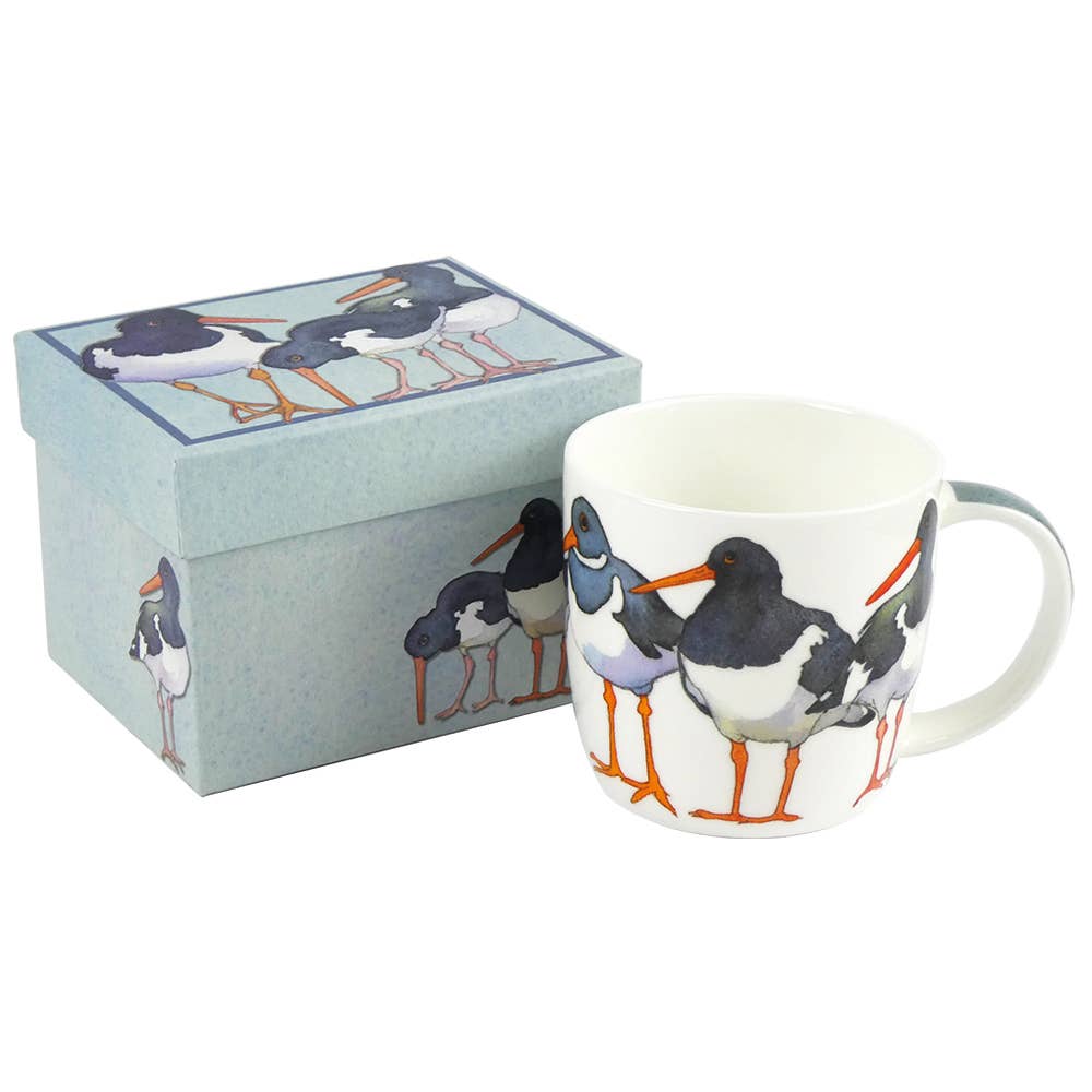 Oystercatchers Bone China Mug With Gift Box