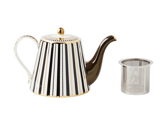 Maxwell & Williams - Black & Gold Regency Teapot (1L/34oz)