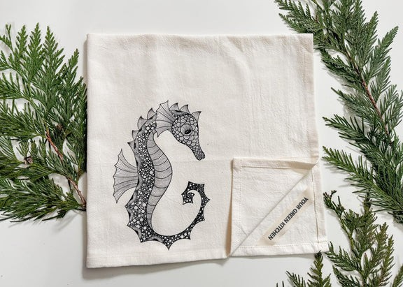 "Sea Horse" Tea Towel
