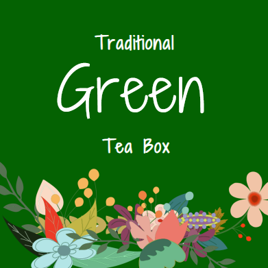 Caja de té verde y blanco