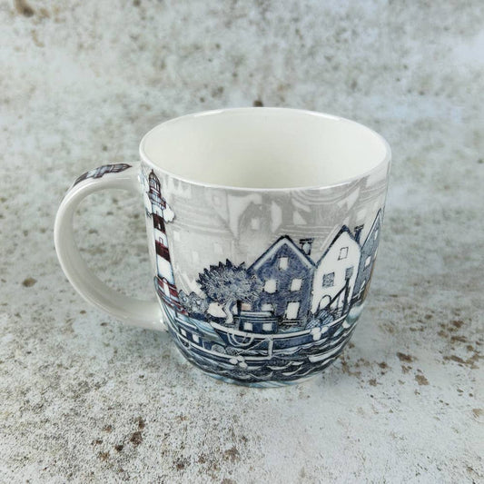 Fishing Village China Mug With Gift Box