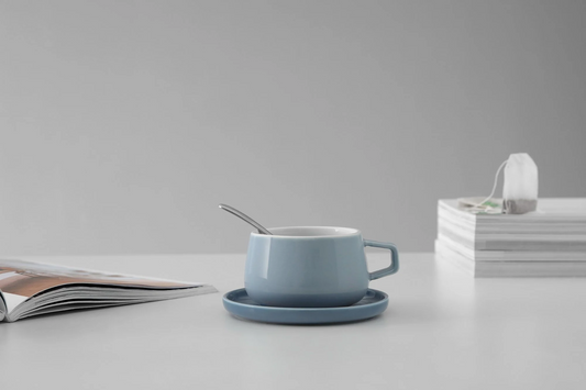 VIVA - Classic Porcelain Cup & Saucer Set (Hazy Blue)