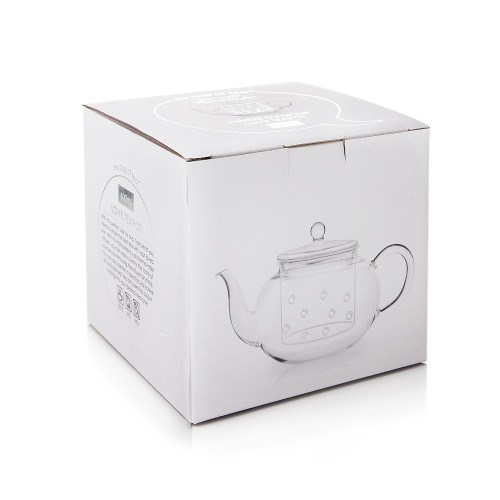Glass "Love" Teapot (.6L/21oz)