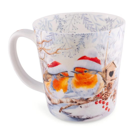 Festive Robins - Large Mug