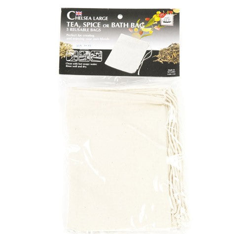 Sachet de thé en coton réutilisable (grand)