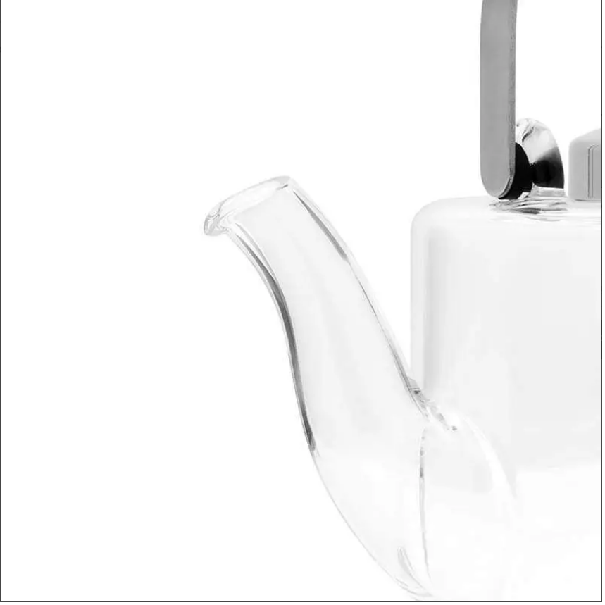 VIVA - Tetera de cristal Bjorn (0,64 l) con 4 vasos de cristal (0,05 l) y bandeja