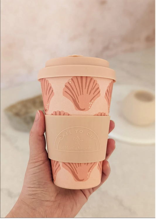 "Seashells" Reusable Bamboo To Go Cup