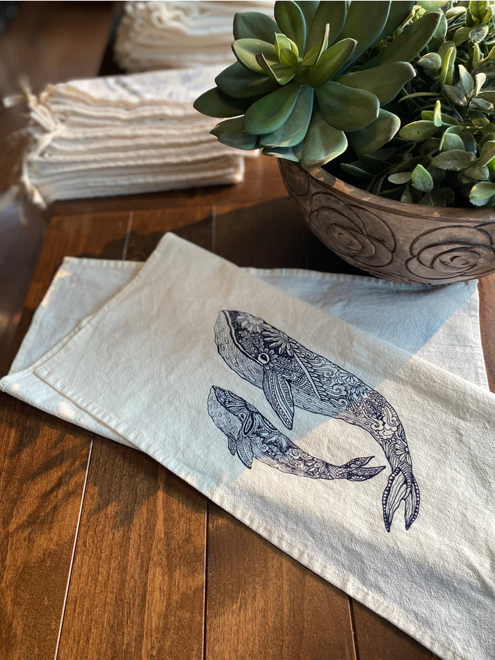 "Whale" Tea Towel