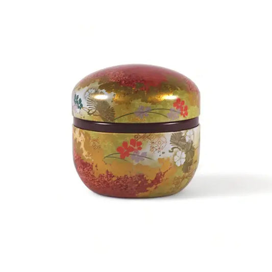 Tea Leaves Container 3.5 FL Oz Floral Design