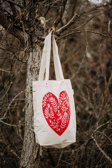 "Red Heart" Tote Bag