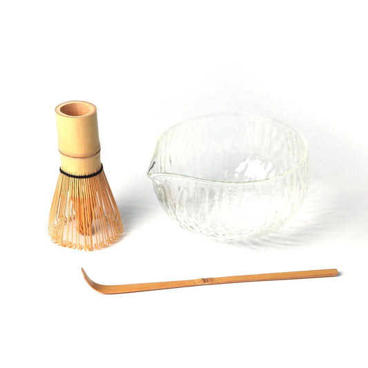 Glass Matcha Set (w/ Whisk and Scoop)