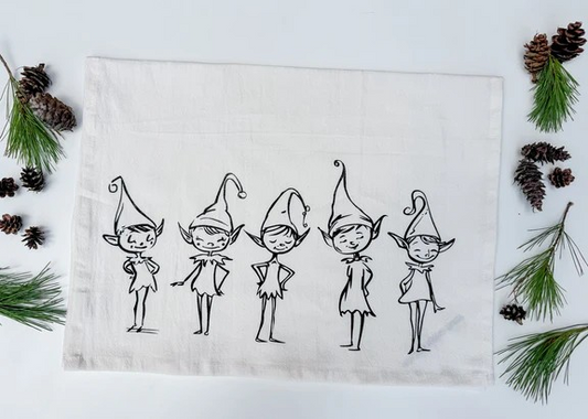 "The Elves" Tea Towel