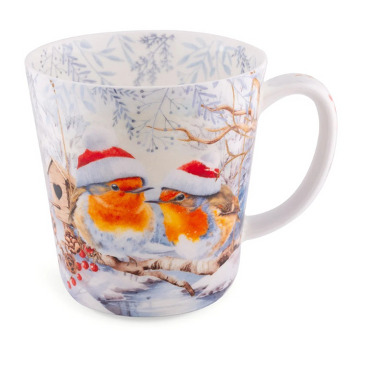Festive Robins - Large Mug