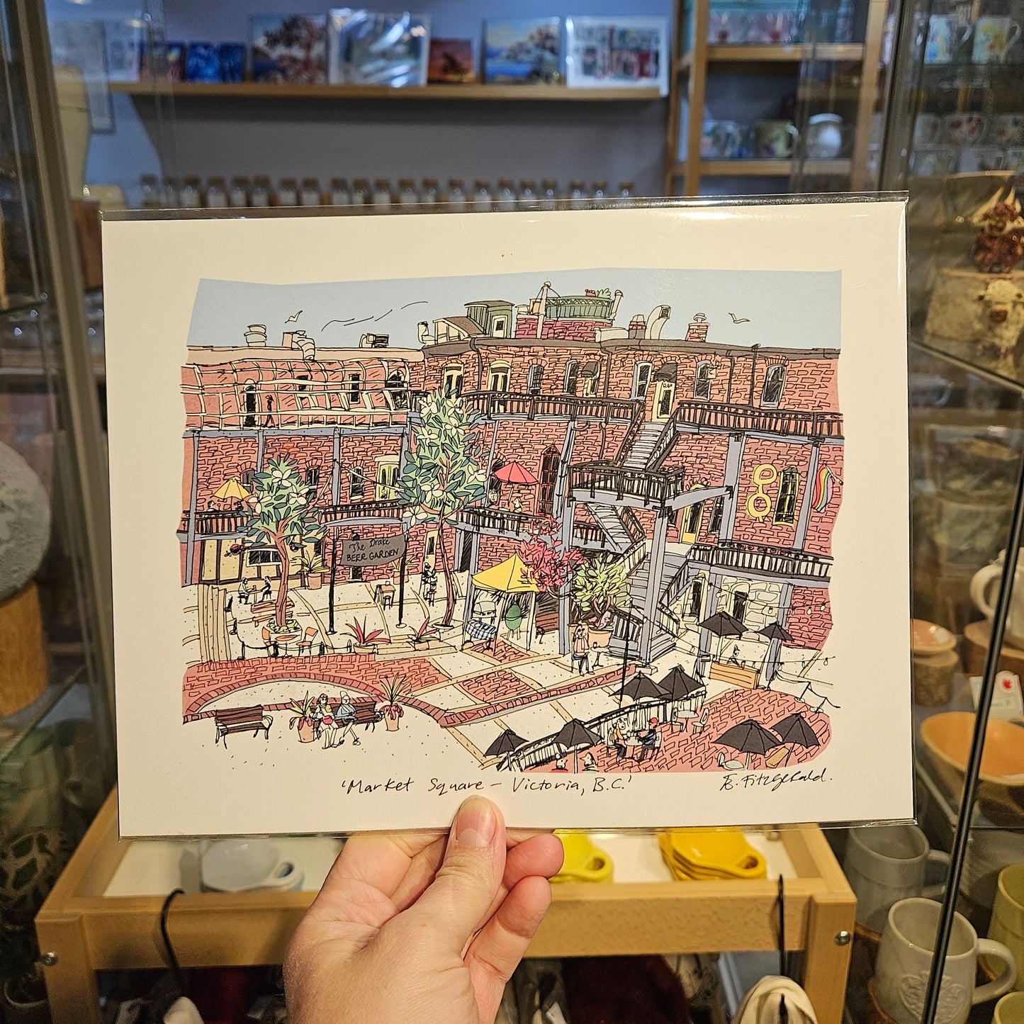 'Market Square, Victoria, BC' Medium Print