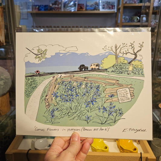 'Camas Flowers in Meegan (Beacon Hill Park)' Medium Print