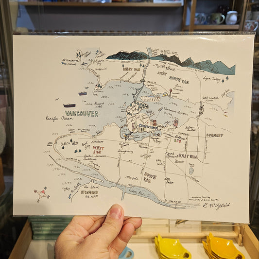 'Greater Vancouver Map' Medium Print
