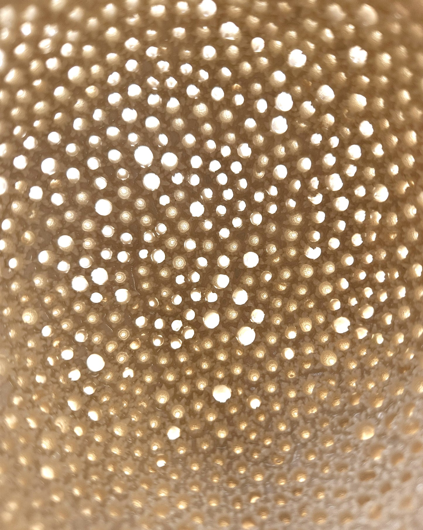 Small Cream White Sphere Lantern 12 (glazed)