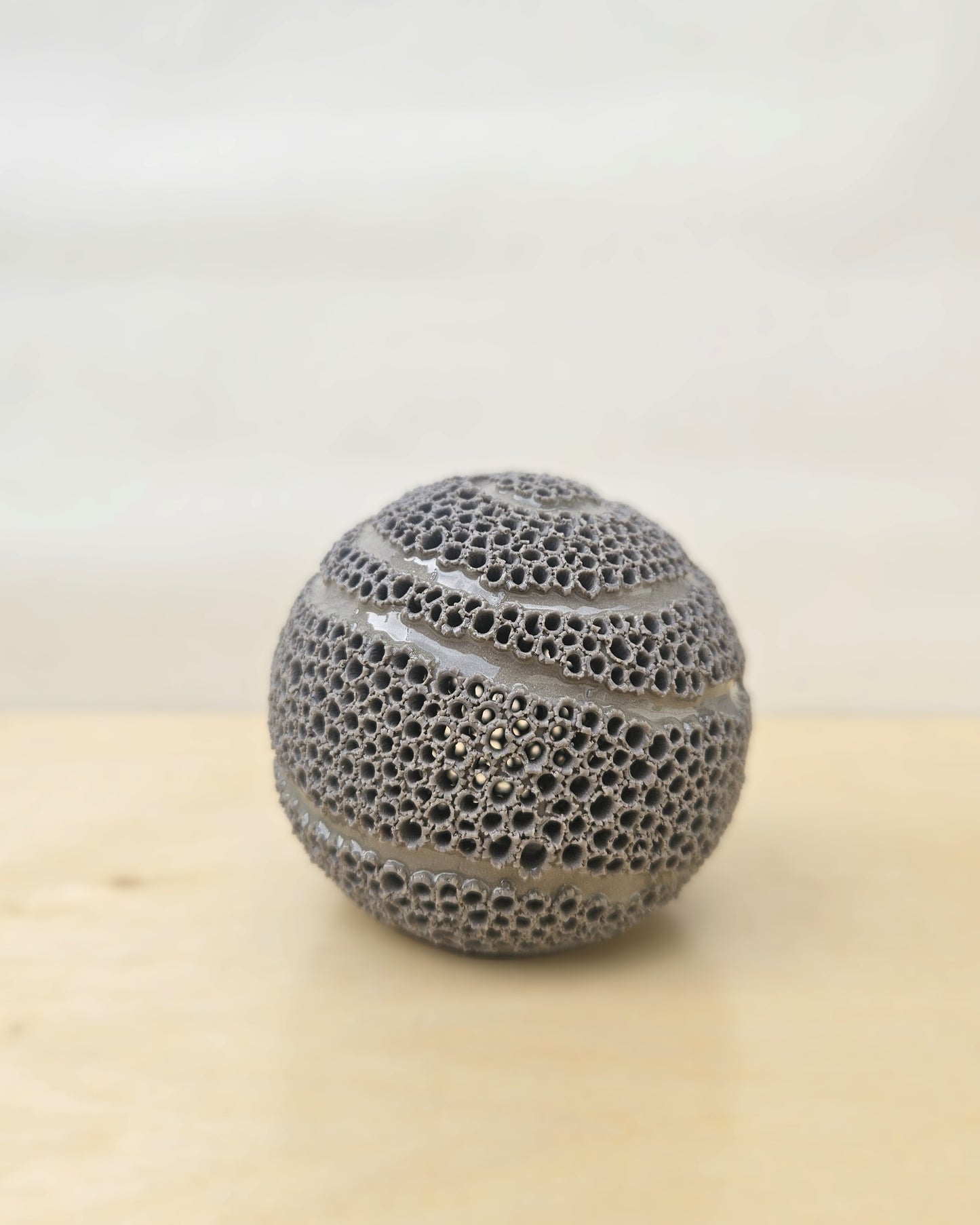 Small Black Swirl Sphere Lantern