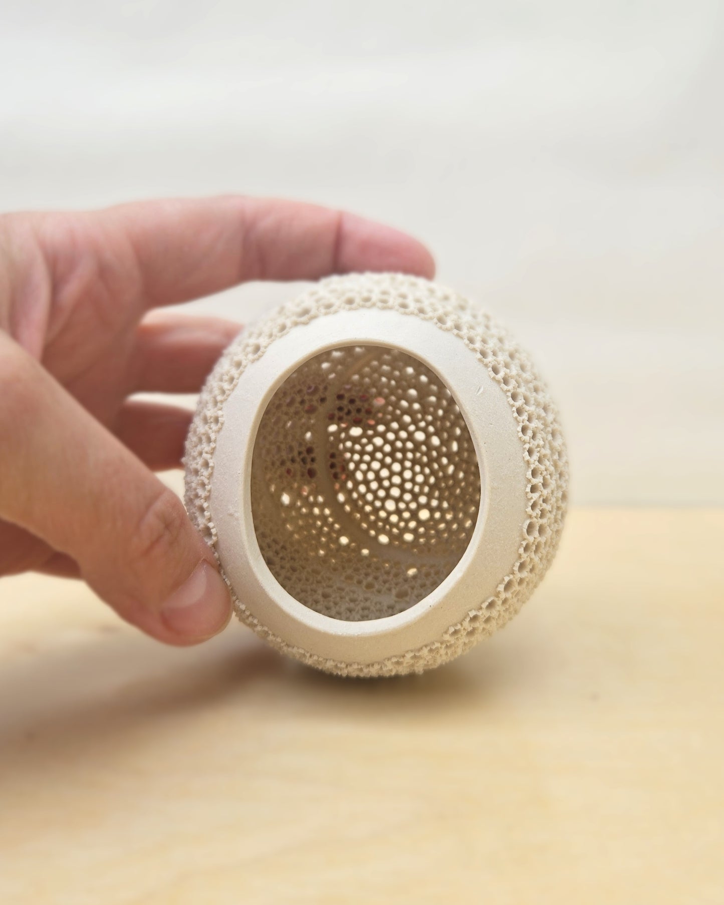 Small Cream White Sphere Lantern 7