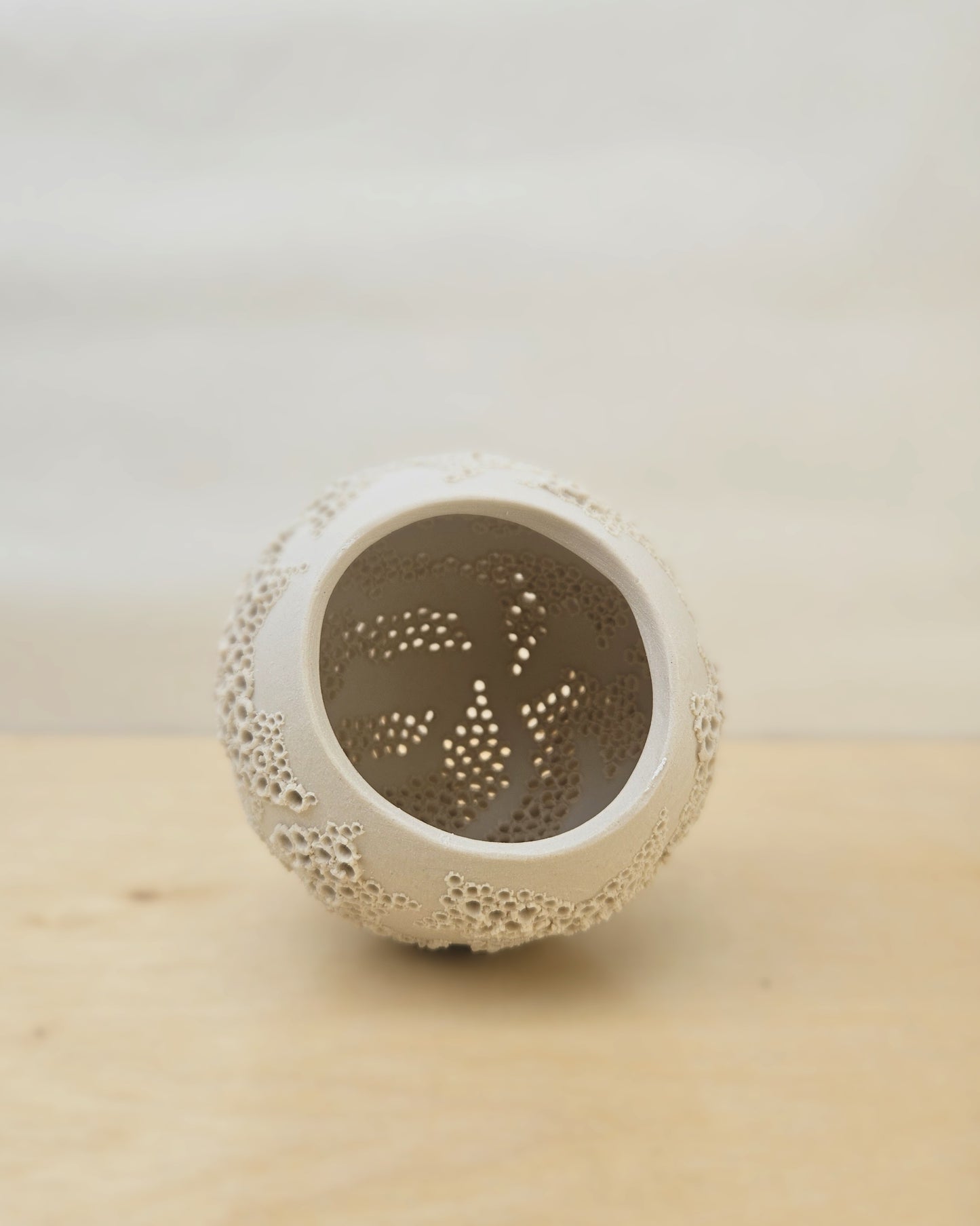 Small Cream White Sphere Lantern 6
