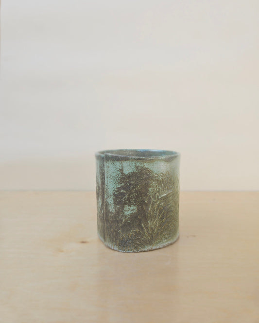 Small Metallic-like Glaze Cup