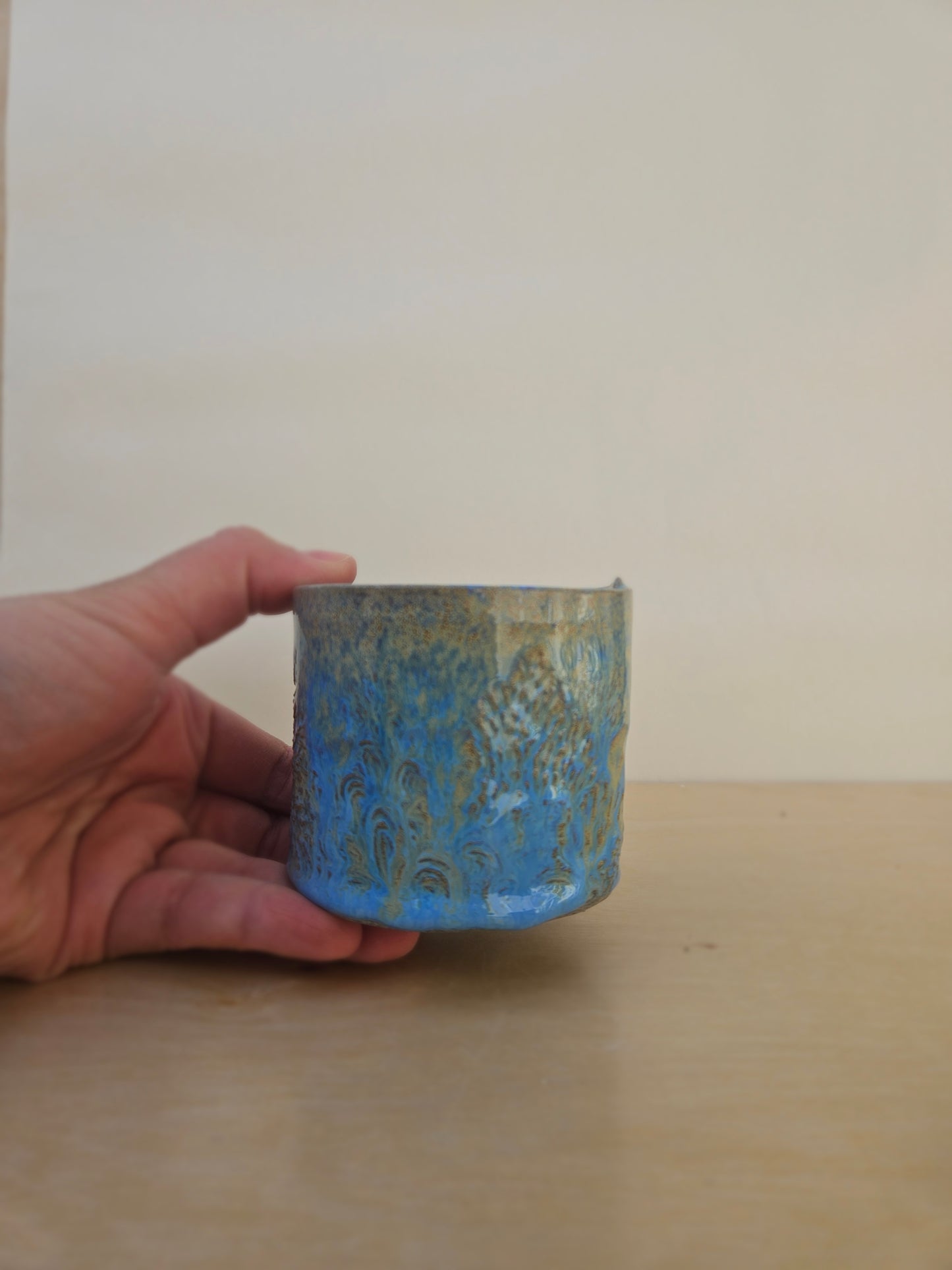 Small Light Blue Drippy Cup