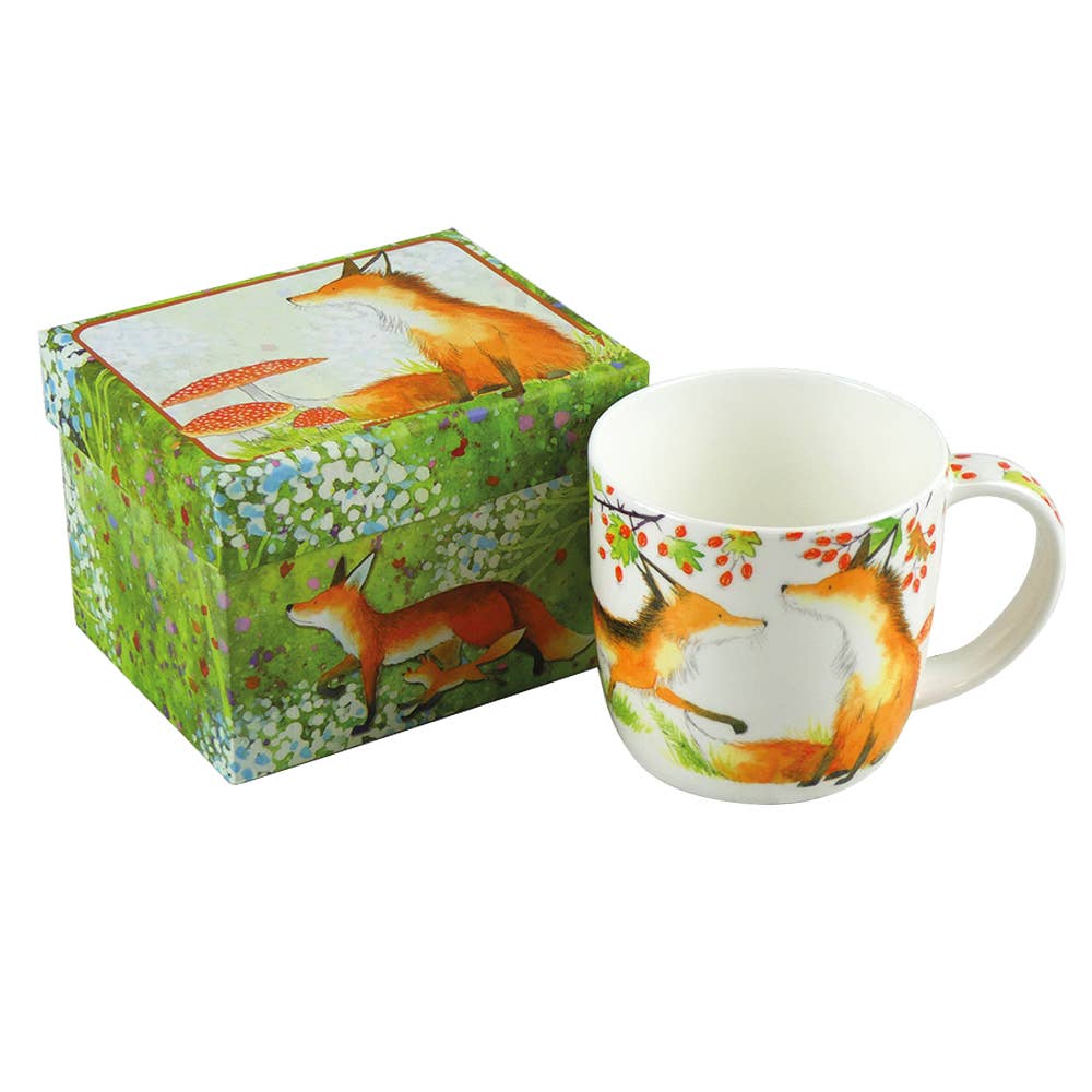 Foxes Bone China Mug With Gift Box