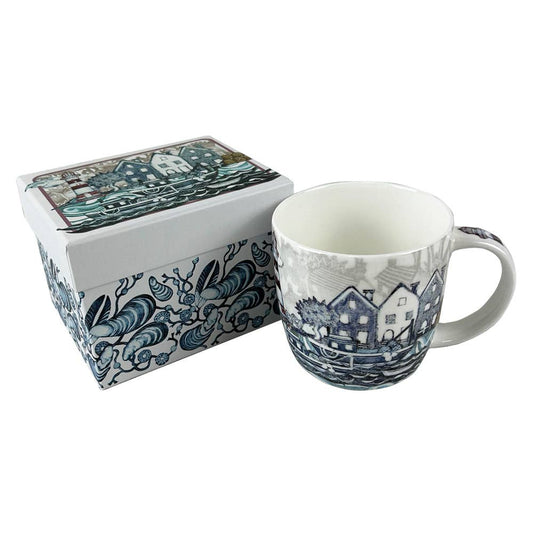 Fishing Village China Mug With Gift Box