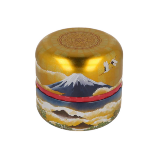 2.8oz Tea Canister Mt Fuji Gold JP