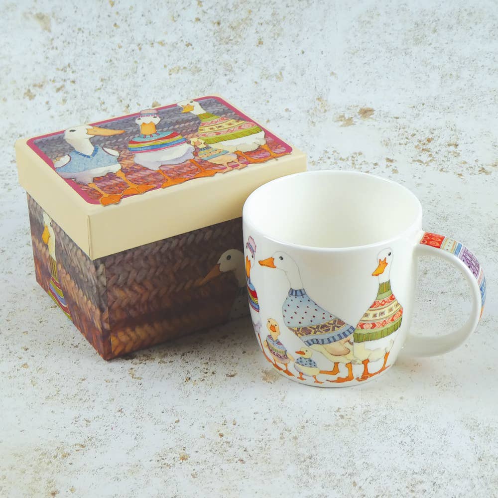 Dapper Ducks China Mug With Gift Box