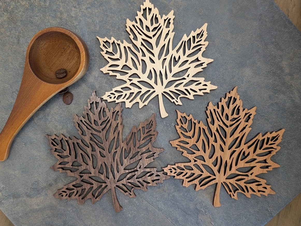 Maple Leaf Coasters (3 wood types)