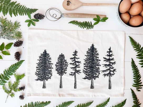 "West Coast Trees" Tea Towel