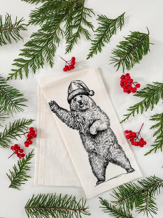 "Holiday Bear" Tea Towel