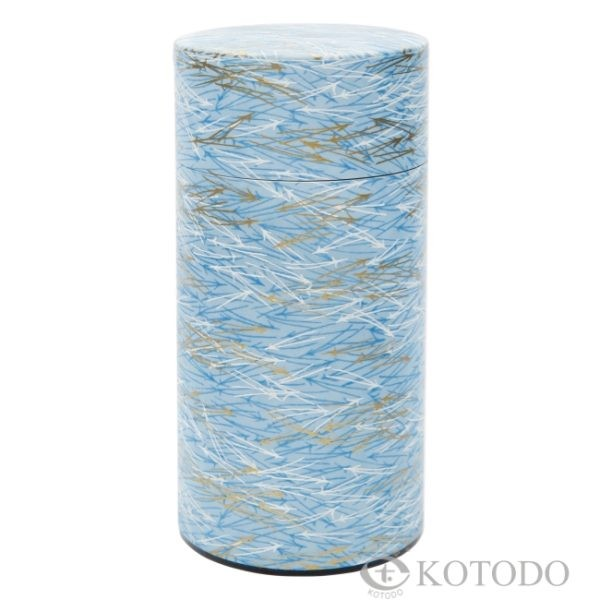 50g White & Gold Arrows on Baby Blue, Washi Paper Canister