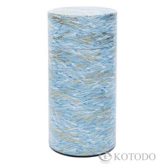 50g White & Gold Arrows on Baby Blue, Washi Paper Canister