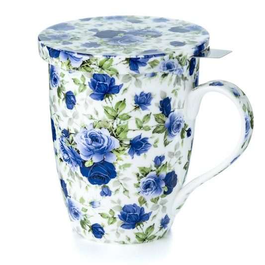 McIntosh - 'Blue Roses' (Tea Mug w/ Infuser)