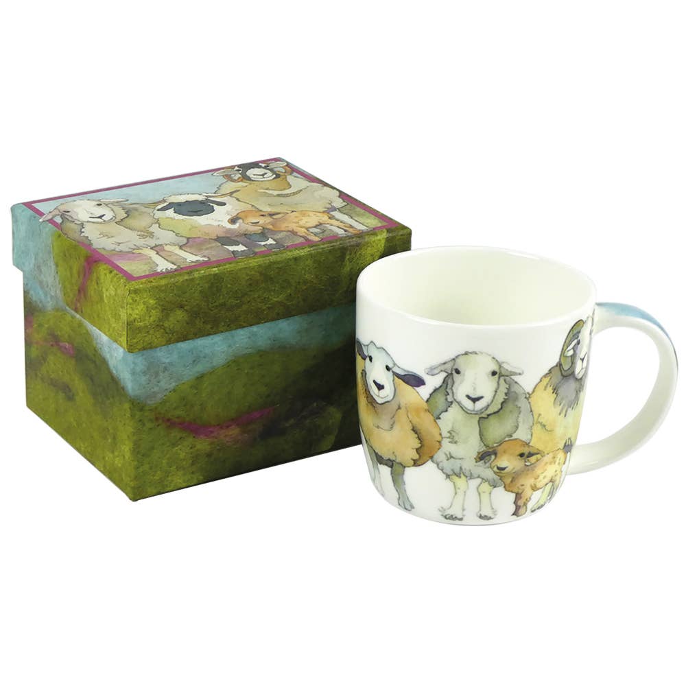 Felted Sheep Bone China Mug With Gift Box