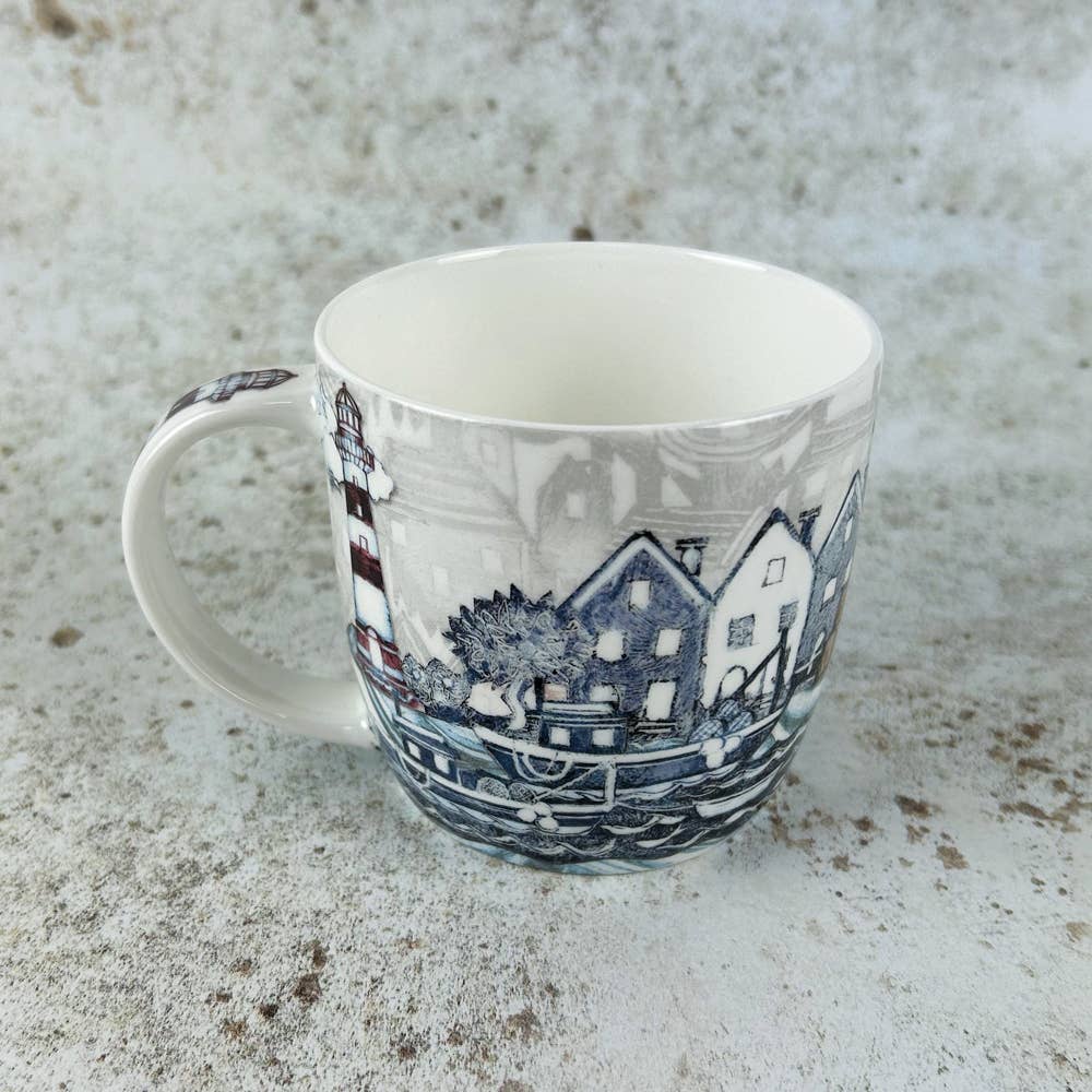 Fishing Village China Mug With Gift Box