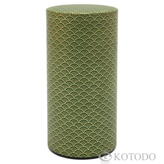50g Gold pattern on Green, Washi Paper Canister