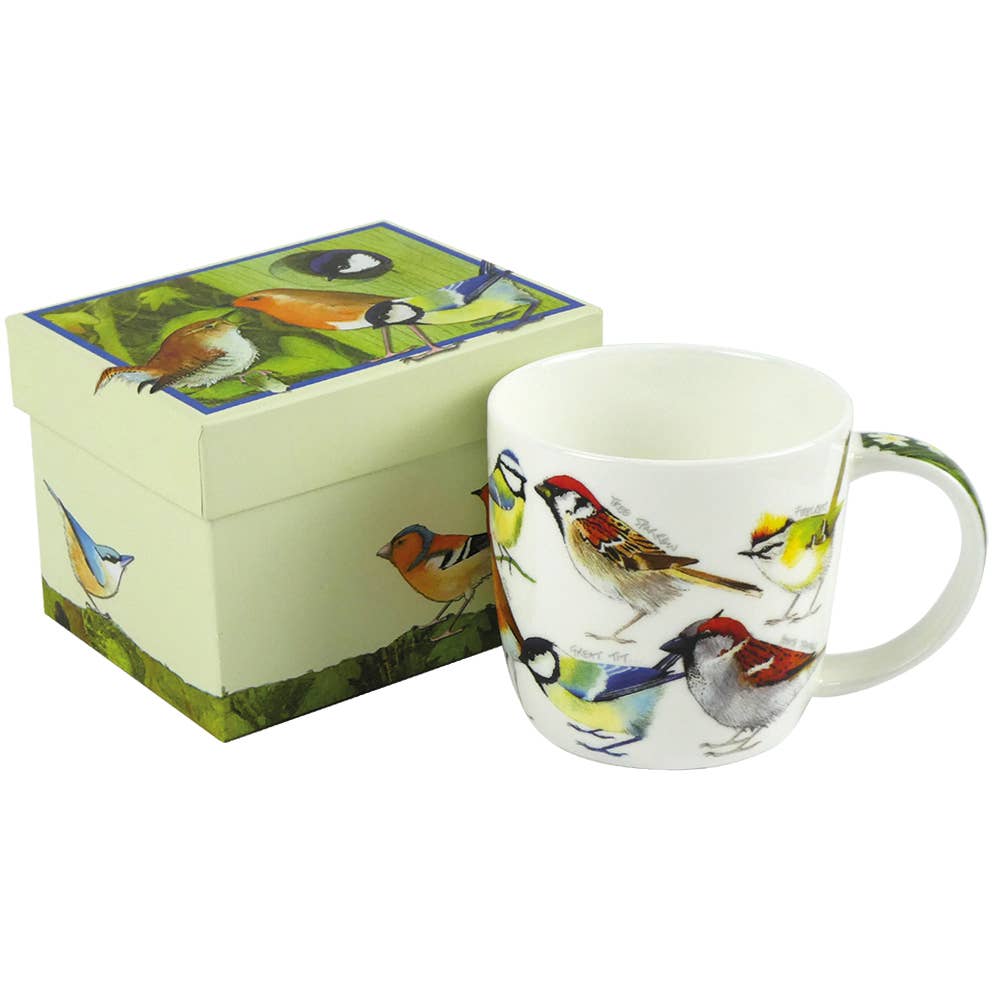 British Birds Bone China Mug With Gift Box