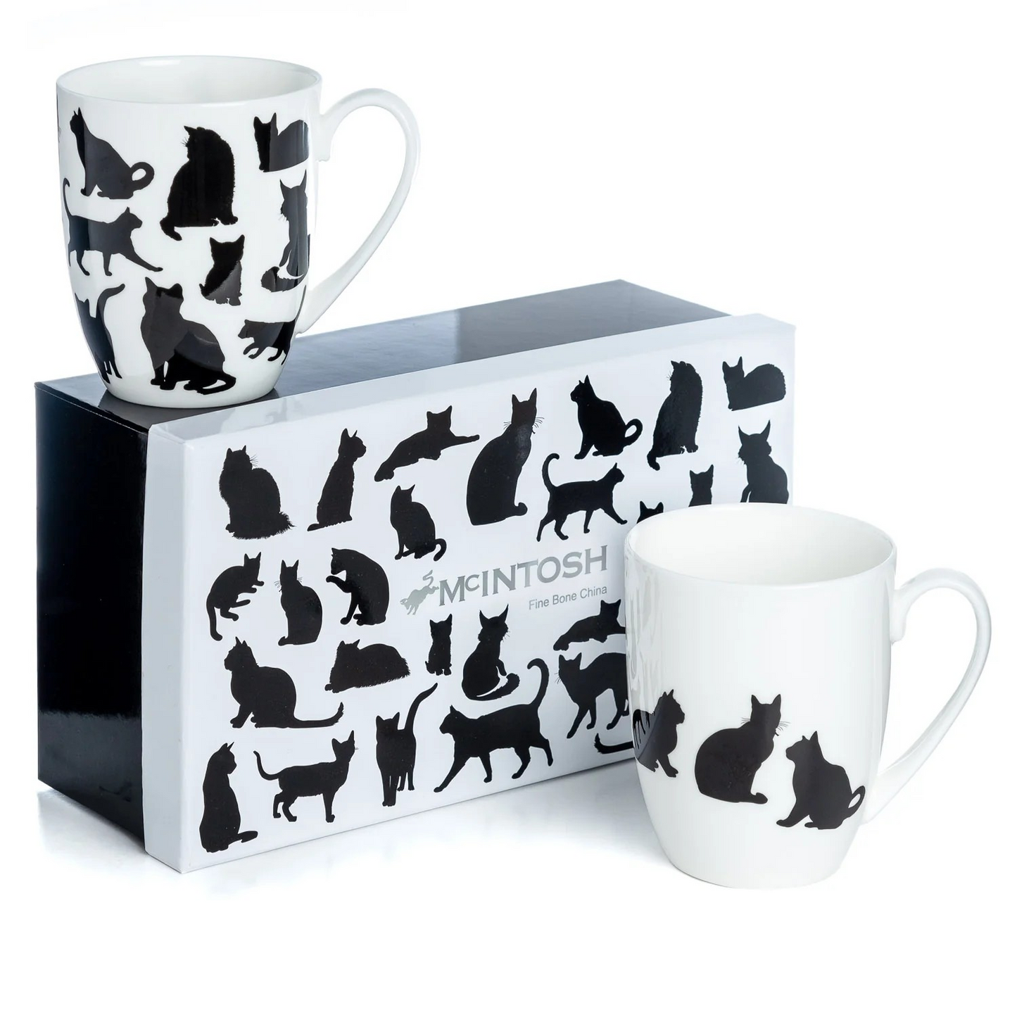 McIntosh - Cat Silhouette (Mug Pair)