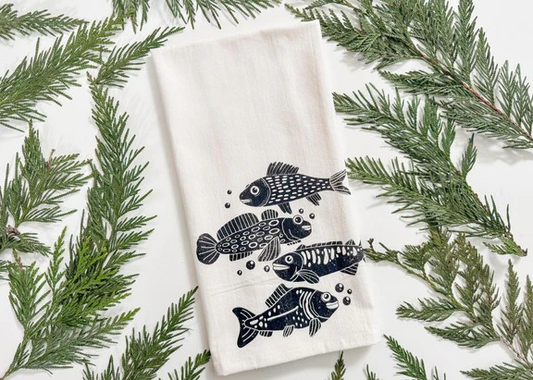 "Swimming Fishies" Tea Towel