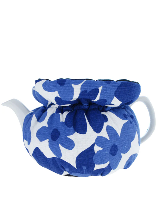 Acogedor de té crujiente "Flores azules"