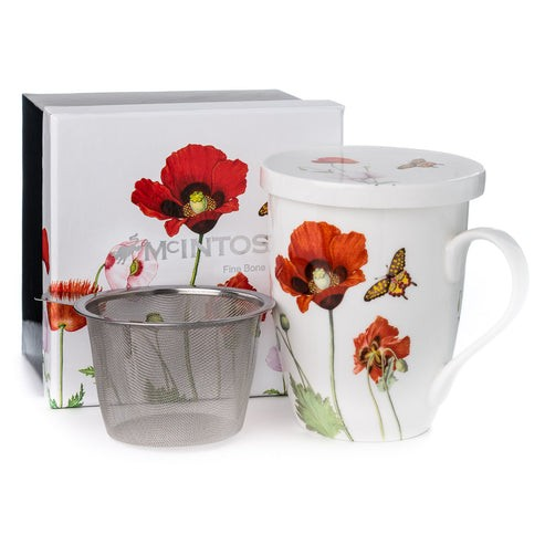 McIntosh - 'Poppies' (Tea Mug w/ Infuser)