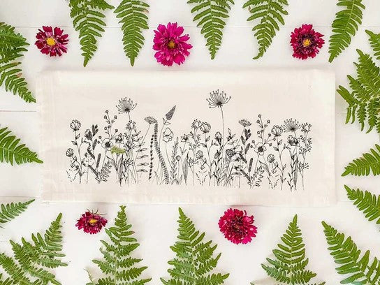 "Wild flowers" Tea Towel