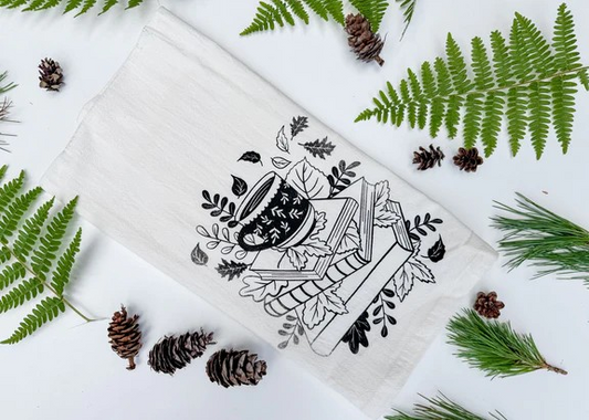 "Tea & Books" Tea Towel